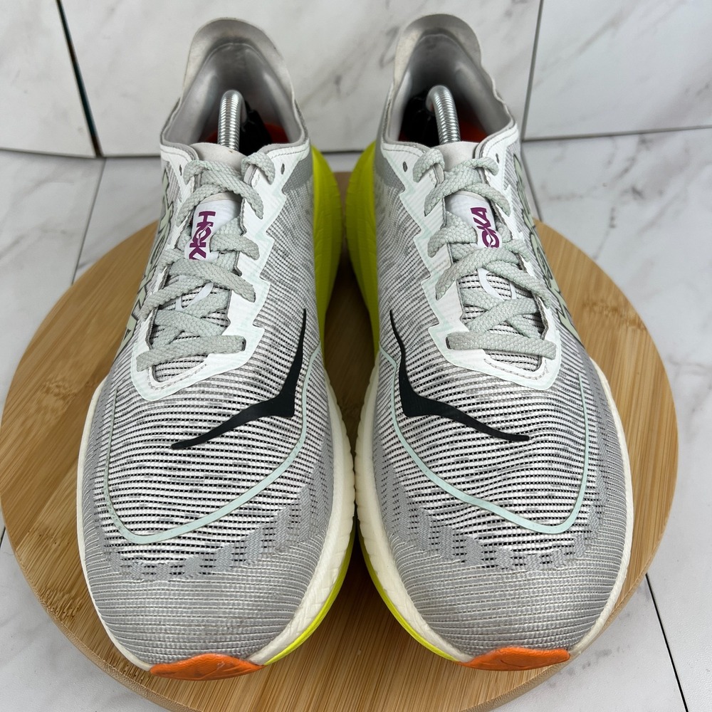 Hoka One Mach X 2 Mens Size 12 D Frost Citrus Running Sneakers Shoes 1155119 FCF - Picture 4 of 12